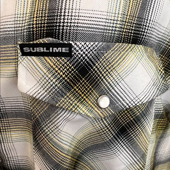 Dixxon Sublime 40Oz To Freedom Pearl Snap Multicolor Plaid Button Closure Shirt - Picture 7 of 14